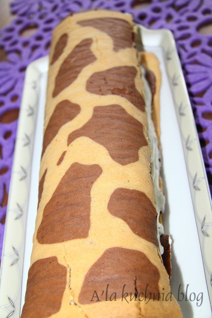 joconde cake ciasto żyrafa rolada mascarpone wzory na cieście