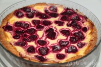 placek budyń tarta śmietana maliny łatwe ciasto malinowe