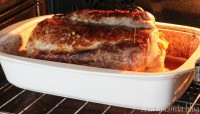 schab faszerowany jabłko goździki obiad pieczony